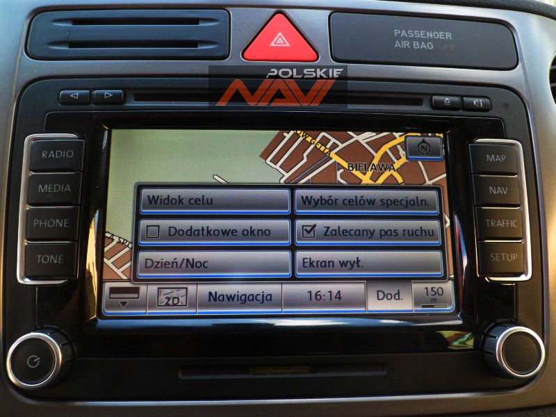 VW RNS 510 Tłumaczenie nawigacji - Polskie menu
